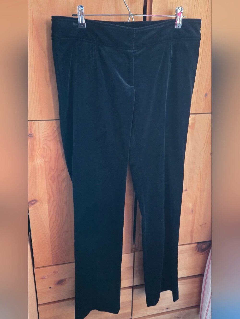 Hugo Boss Women's Black Velvet Straight Leg Pants Size 12